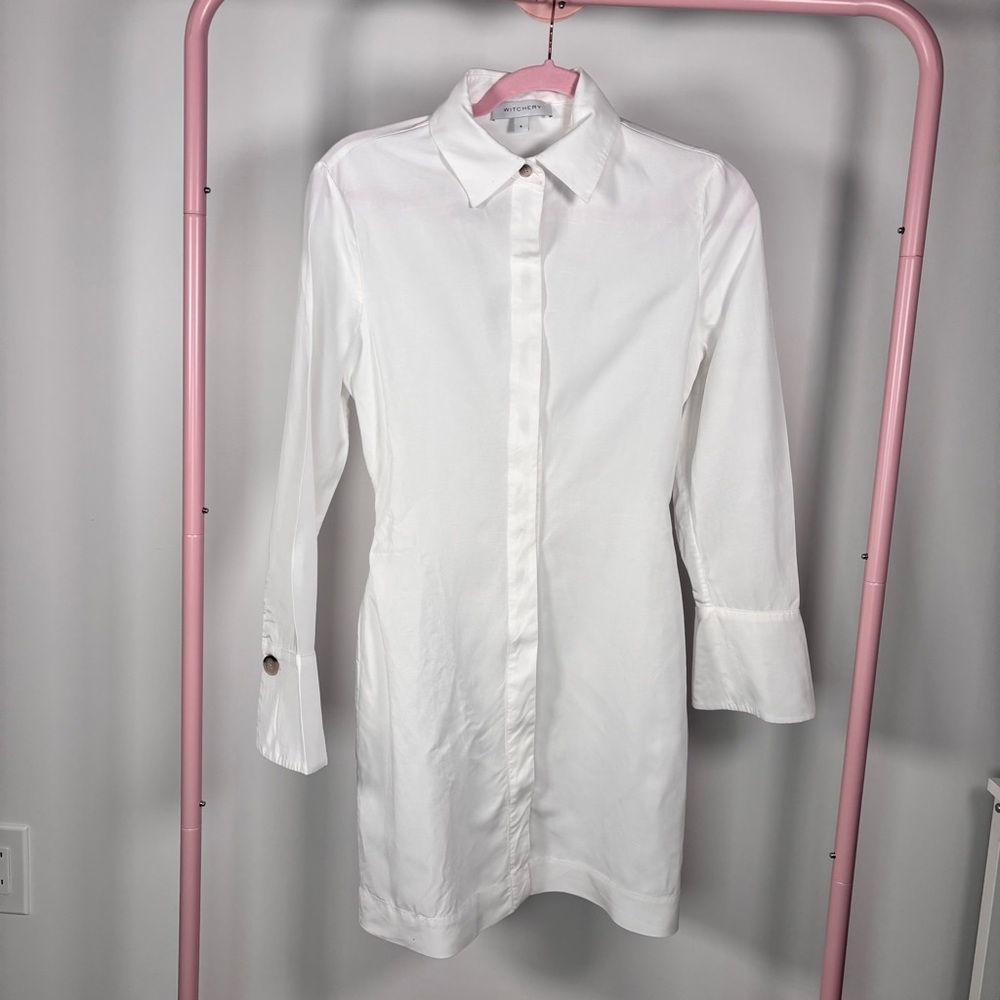 Witchery Cream Shirt Dress